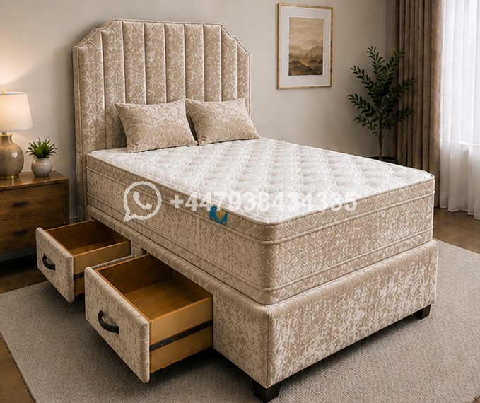 Contemporary King Size Divan Bed with or without Mattress โ King Size Divan Bed - Image 4