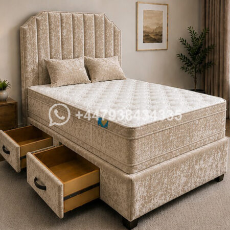 Double Divan Bed with Clean Modern Look โ Double Divan Bed with Functional Design