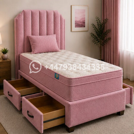 Single Divan Bed with Drawer Storage System