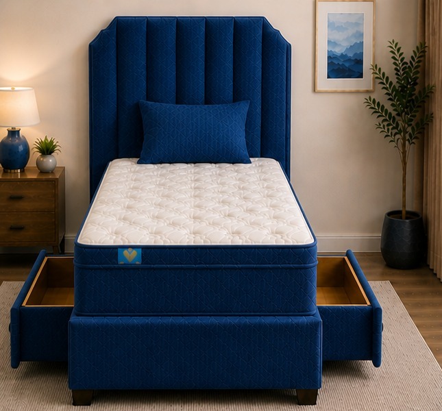 Single Divan Bed with Premium Finish โ Wooden Single Divan Bed Base - Image 2