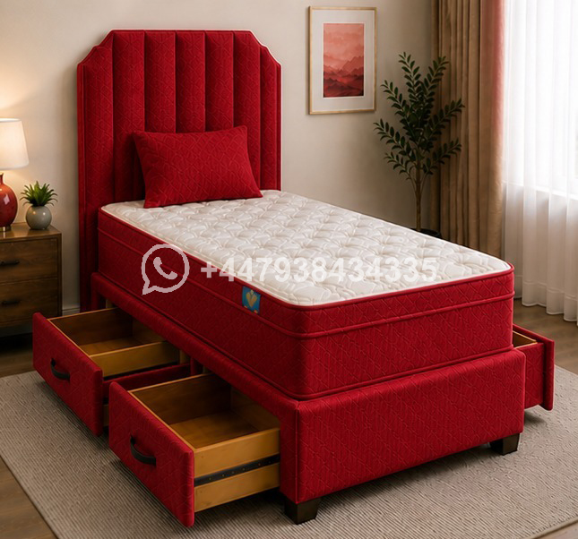 Single Divan Bed Base with Smart Storage