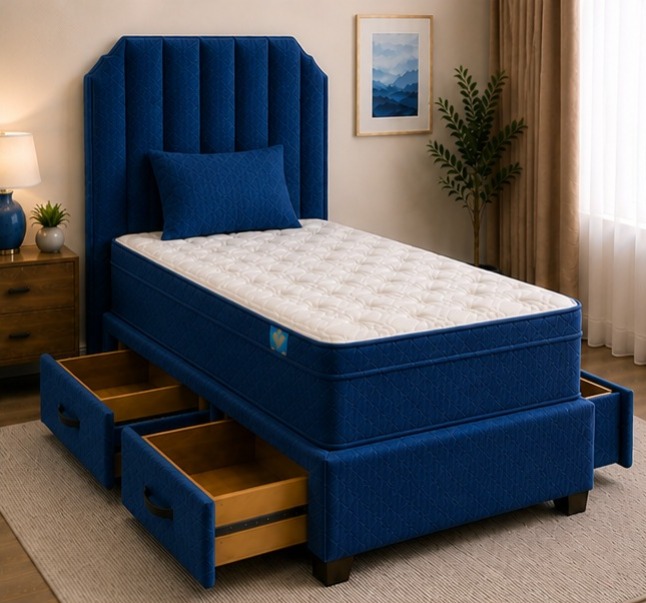 Single Divan Bed with Premium Finish โ Wooden Single Divan Bed Base