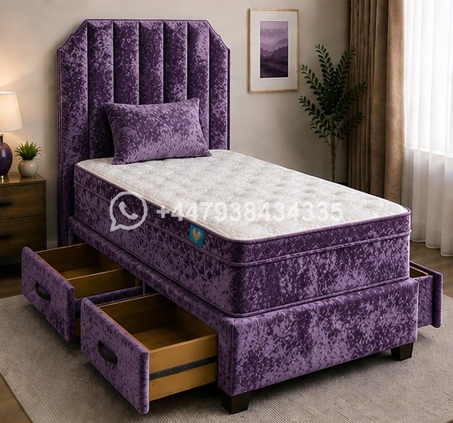 Single Divan Bed with Modern Storage Solution
