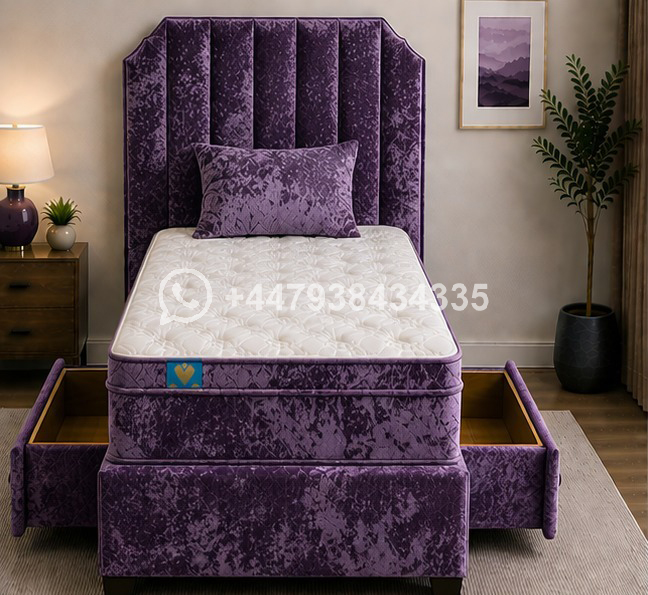 Single Divan Bed with Modern Storage Solution - Image 2
