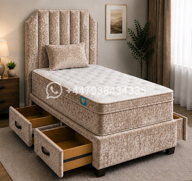 Single Divan Bed with Premium Comfort โ Single Bed