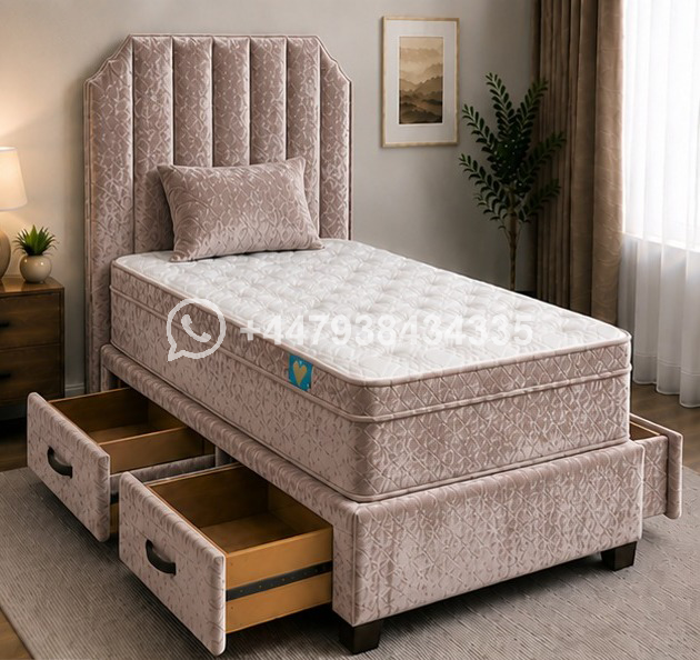 Single Divan Bed with Stylish Storage