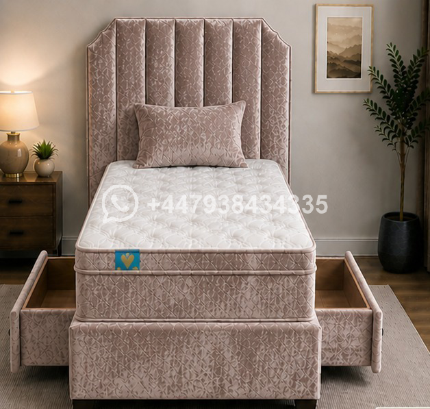 Single Divan Bed with Stylish Storage - Image 2
