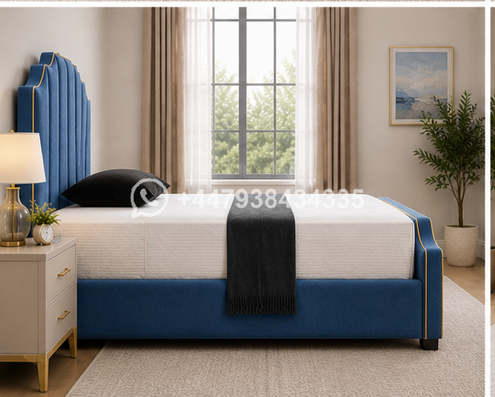 Arizona Double Bed – Modern Padded Headboard