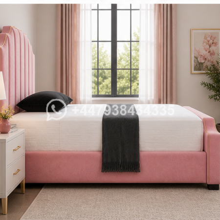 Arizona Double Bed – Modern Large Soft Upholstered Bed