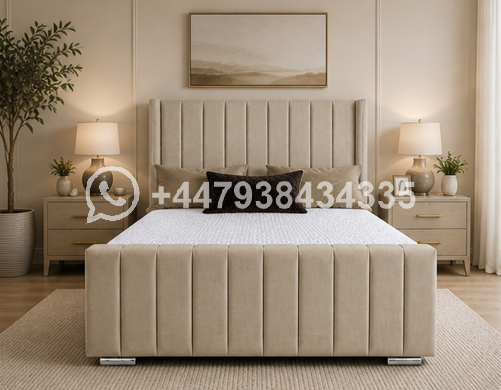 Panel Super King Size Bed – Modern Luxury Bed Frame – Panel Bed - Image 2