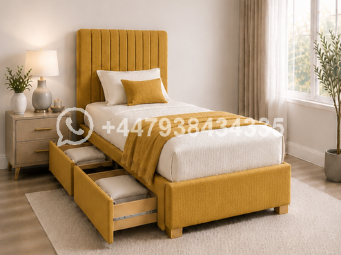 Modern Single Divan Bed with Drawers โ Single Bed