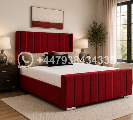 Stylish Upholstered Frame – Luxury Comfort King Bed – Panel King Size Bed