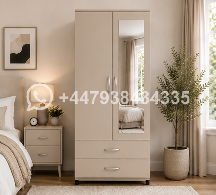 Smart Storage Double Door Wardrobe with Drawers