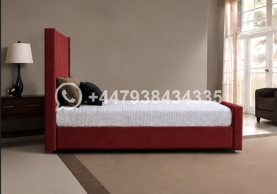 Panel Single Bed – Soft Upholstered Headboard Design - Image 4