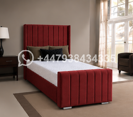 Panel Single Bed – Soft Upholstered Headboard Design