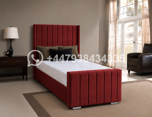 Panel Single Bed – Soft Upholstered Headboard Design