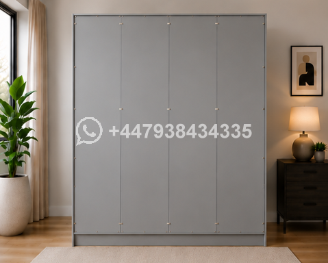 4 Door Wardrobe Cabinet with 4 Storage Drawers – Premium 4 Door Wardrobe - Image 2