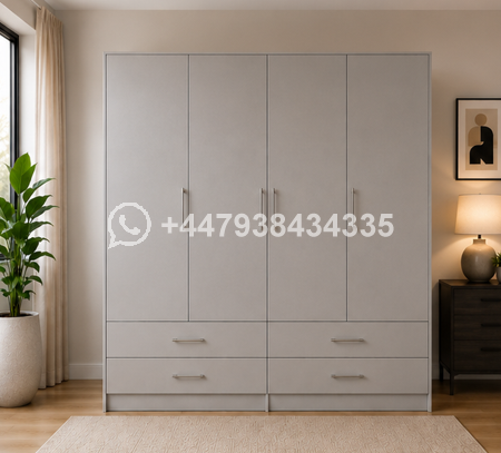 Durable Storage Cabinet – 4 Door Wardrobe