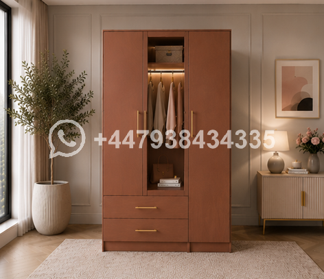 Stylish Bedroom Storage Unit with Mirror β Wardrobe - Image 4