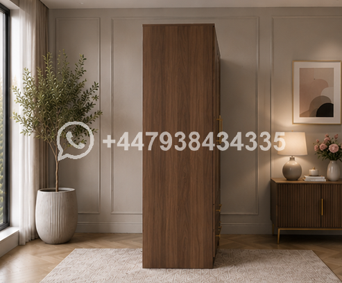 Modern Home Wardrobe with 2 Drawers & Mirror β Wardrobe with Mirror Panel - Image 3