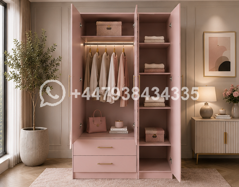 Multi Utility 3 Door Wardrobe with Drawers β Premium Bedroom Wardrobe