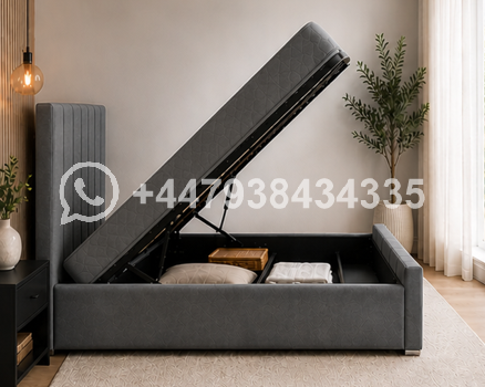 Luxury Super King Ottoman Bed with Upholstered Finish - Image 3