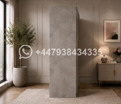 Durable Triple Door Wardrobe with Drawer Storage β Wardrobe - Image 4