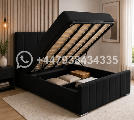Luxury Ottoman King Size Bed with Storage - Image 3