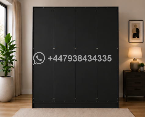 4 Door Bedroom Wardrobe with 4 Storage Drawers - Image 2
