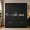 4 Door Bedroom Wardrobe with 4 Storage Drawers