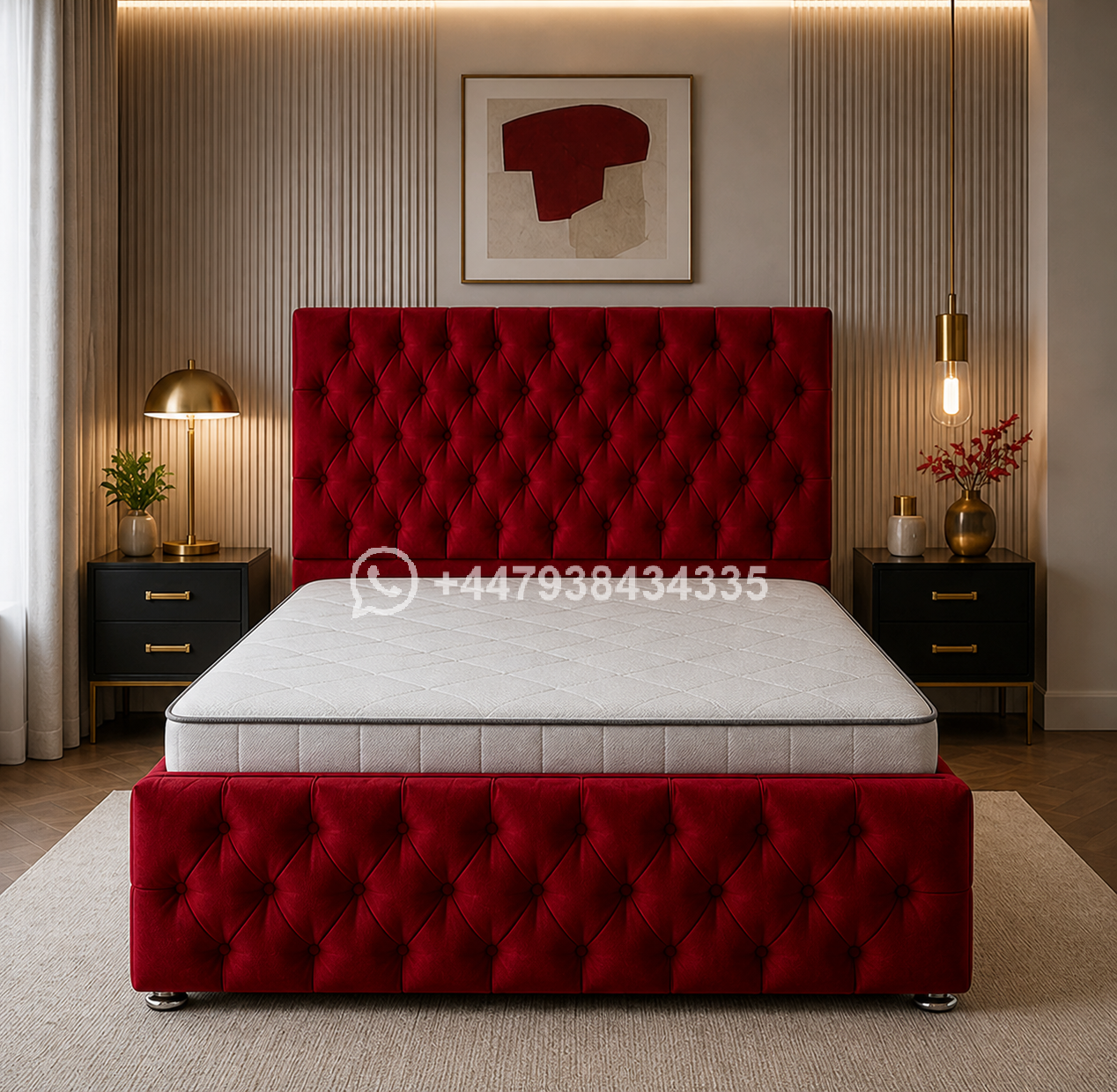 Designer King Size Divan Bed Frame โ Elegant & Strong Construction - Image 2