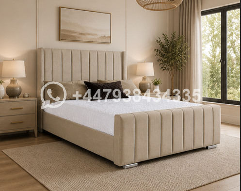 Panel Super King Size Bed – Modern Luxury Bed Frame – Panel Bed - Image 4