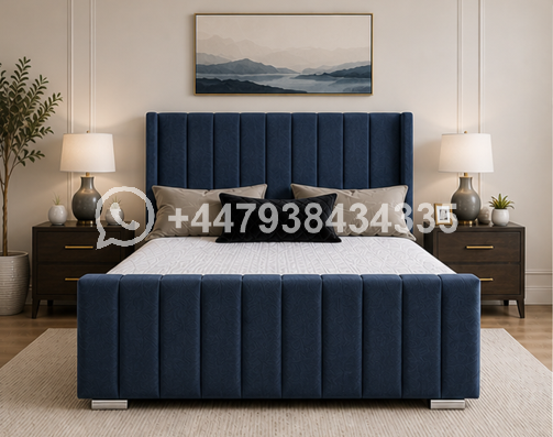 Panel Super King Size Bed – Elegant Modern Bed Frame – Panel Bed - Image 2