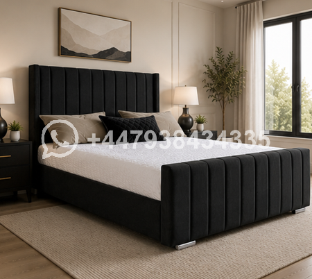 Panel King Size Bed – Comfortable Contemporary Bed – Modern Luxury Bedroom Bed