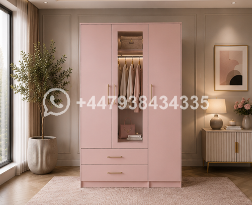 Multi Utility 3 Door Wardrobe with Drawers β Premium Bedroom Wardrobe - Image 2