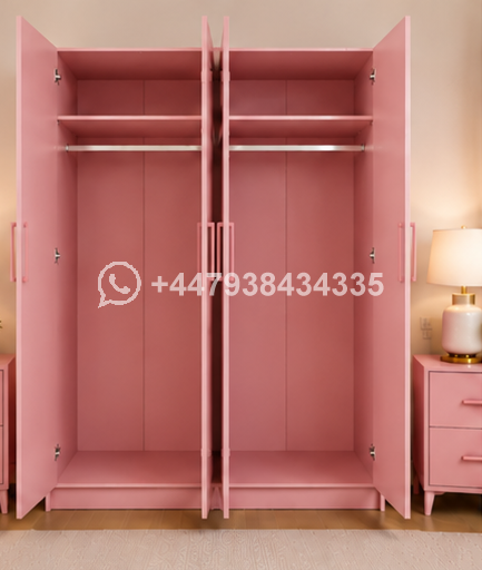Luxury 4 Door Wardrobe with 2 Full Length Mirrors – 4 Door Wardrobe - Image 3