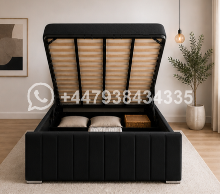 Luxury Ottoman King Size Bed with Storage - Image 2