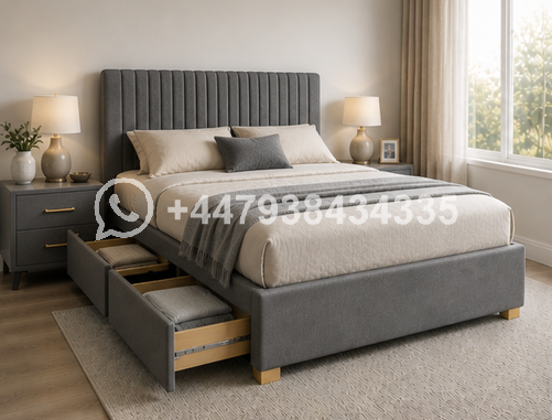 Storage King Size Divan Bed with 2 Drawers - Image 3