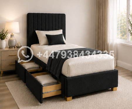 Single Divan Bed with 2 or 4 Drawers- Divan Bed