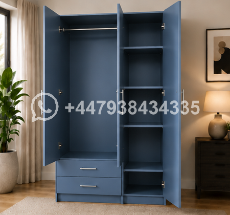 Large Storage Wardrobe – 3 Door Wardrobe with Drawers