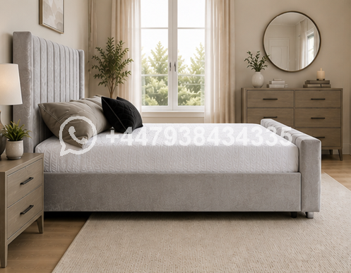 Luxury King Beds – Panel King Size Bed – Modern Elegant Bedroom Furniture - Image 4
