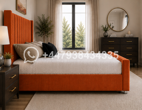 Panel Super King Size Bed – Soft Upholstered Comfort 🛏️💖 - Image 4
