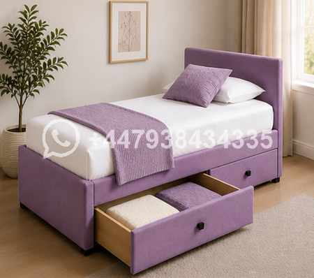 Single Divan Bed with 2 Storage Drawers