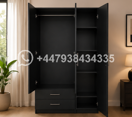 Durable 3 Door Wardrobe with 2 Drawers – Luxury 3 Door Wardrobe with 2 Drawers