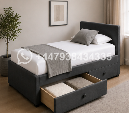 Single Divan Bed with 2 Storage Drawers