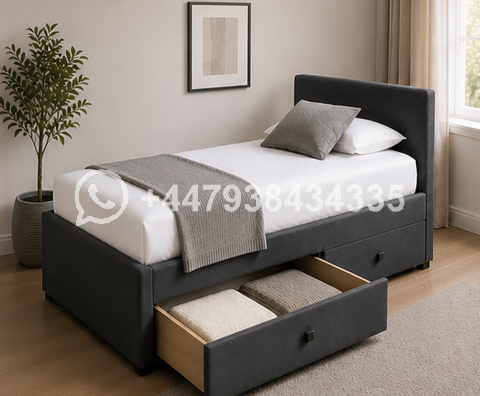 Single Divan Bed with 2 Storage Drawers