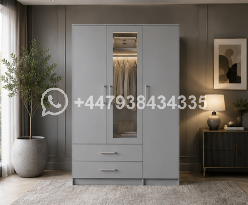 Modern Bedroom Closet with Drawers and Mirror β Elegant Home Wardrobe - Image 4
