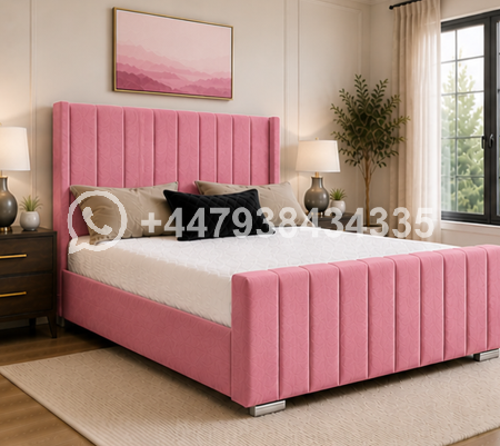 Panel Double Bed – Stylish Luxury Upholstered Frame