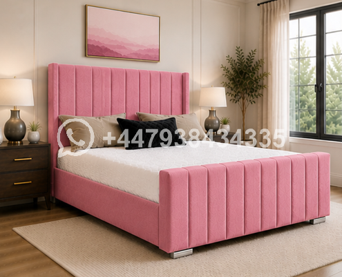 Panel Double Bed – Stylish Luxury Upholstered Frame