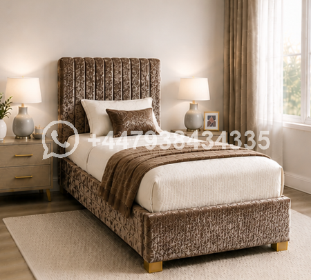 Compact Single Divan Bed with Storage – Elegant Wooden Single Divan Bed